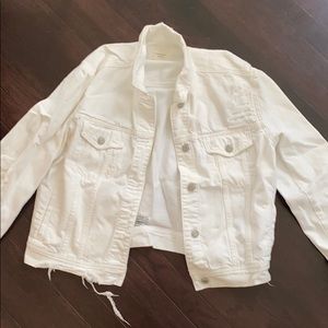 White Distressed Denim Jacket